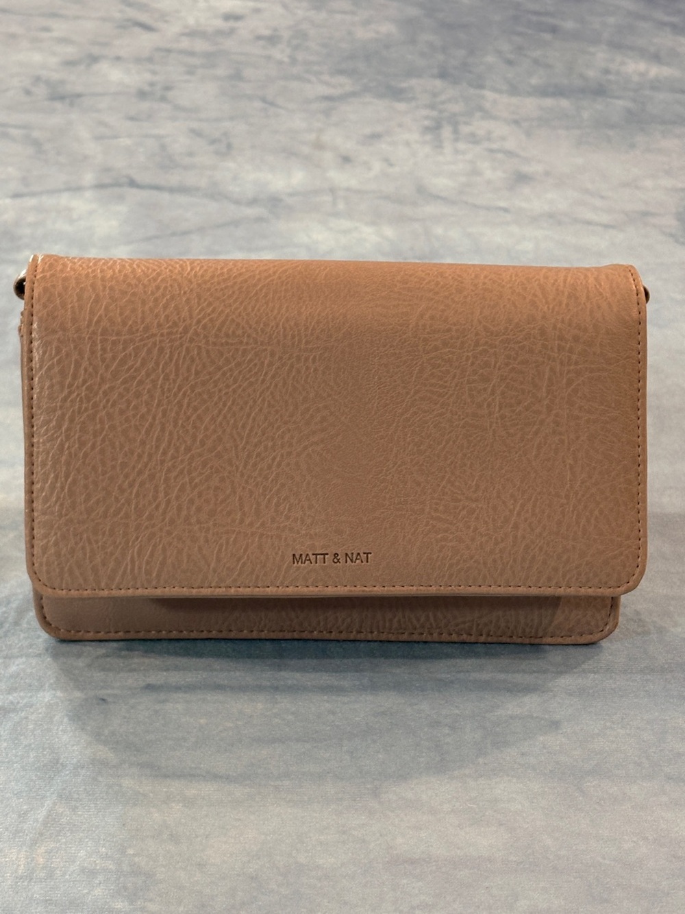 Matt & Nat Dusty Taupe Vegan Leather Crossbody missing strap